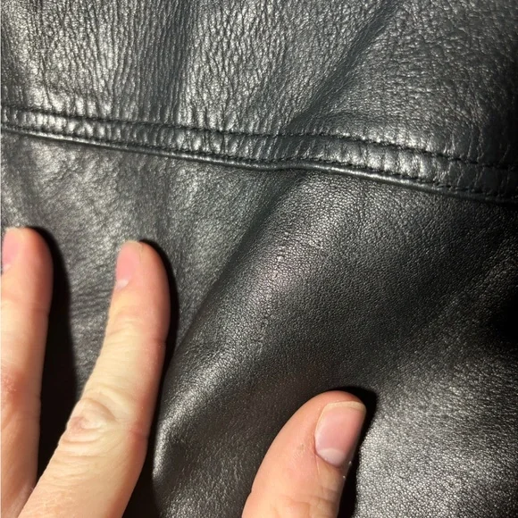 Allsaints Dalby Lamb Leather Moto Jacket Women’s Size 2 - Picture 7 of 8